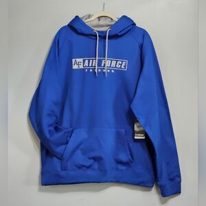 Air Force Falcons, Mens Hoodie in Royal Blue and Gray. Size 2X, NWT